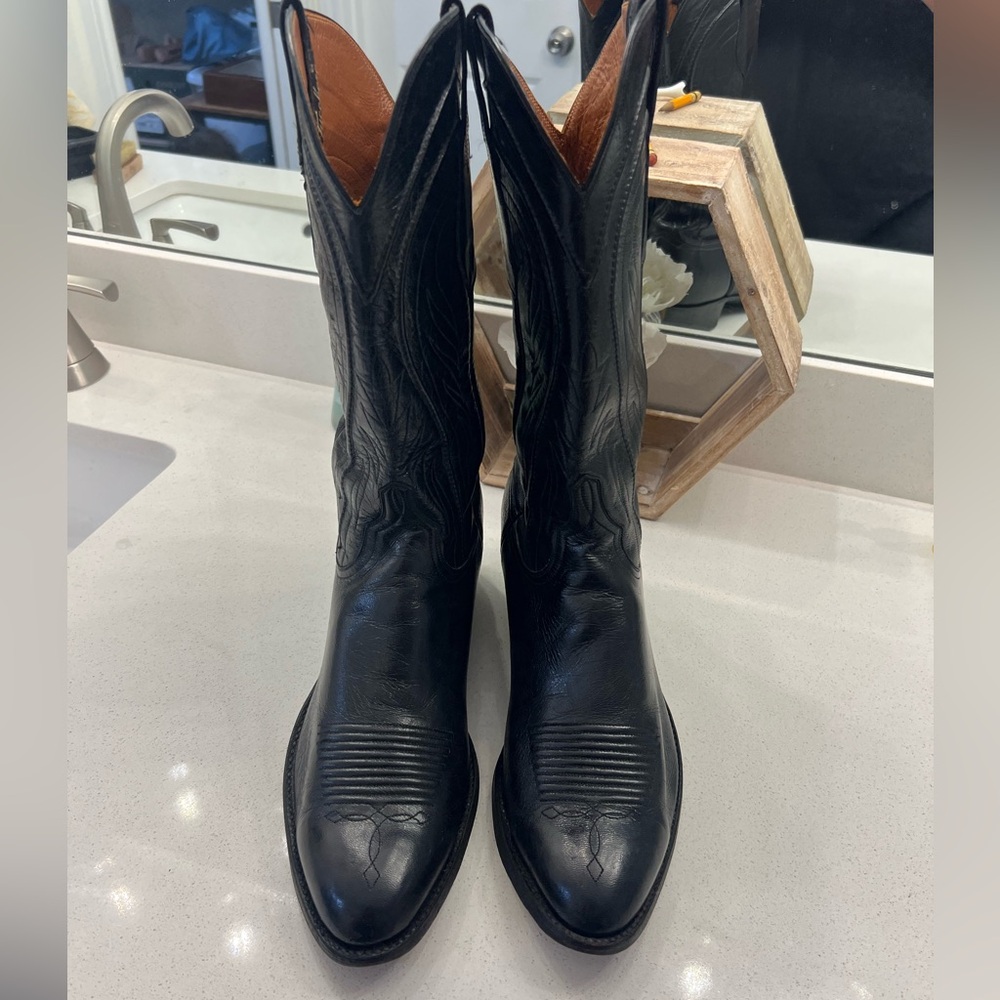 Lucchese Boots men's size 12D black leather classic
Western cowboy boots L659964